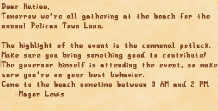 Luau Festival Invitation